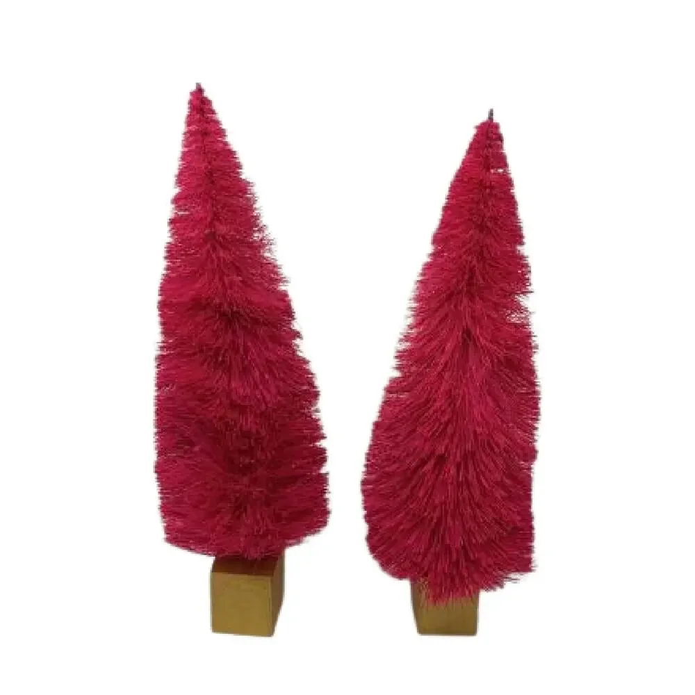 Vintage Rainbow Bottle Brush Trees Set of 6 Sisal-Trees Christmas-8